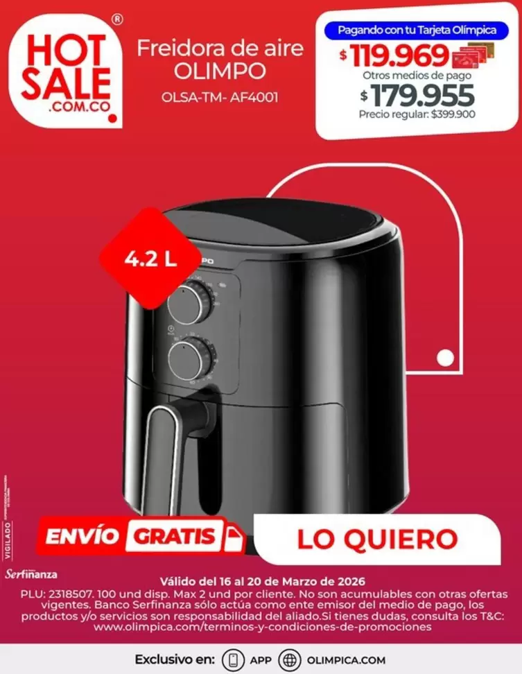 Olimpo - Freidora de aire