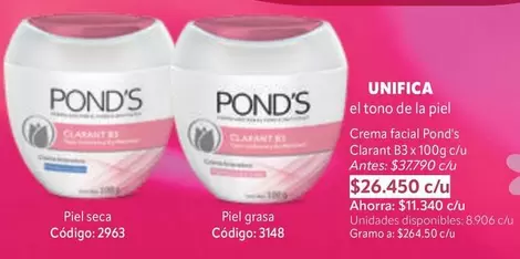 Pond's - Crema facial Clarant B3