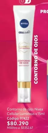 Nivea - Contorno de ojos Cellular Luminous x15ml Código: 97422