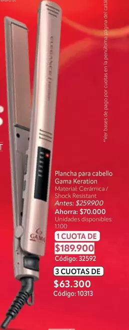 GA.MA - Plancha para cabello Gamma Kertion