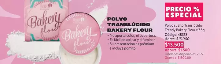 especial - Polvo Translúcido Bakery Flour 75g