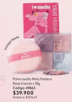 Pantera Rosa - Polvo suelto Melú 4 tonos x 18g