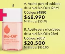 Bio Oil - Aceite para el cuidado de la piel  x125ml Código: 24880