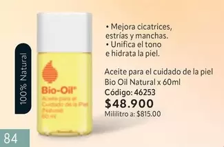 Bio Oil - Aceite para el cuidado de la piel  Natural x 60ml Código: 46253