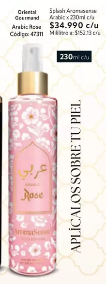 Aromasense - Splash  Arabic x 230ml c/u Código: 47311