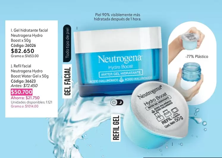 Neutrogena - Gel hidratante facial Hydro Boost