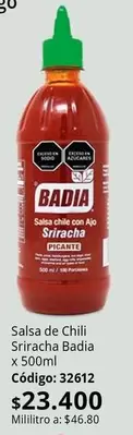 Badia - Salsa de Chili Sriracha x 500ml