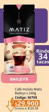 Baileys - Café molido Matiz