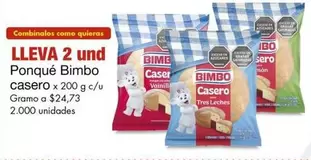 Bimbo - Ponqué  casero