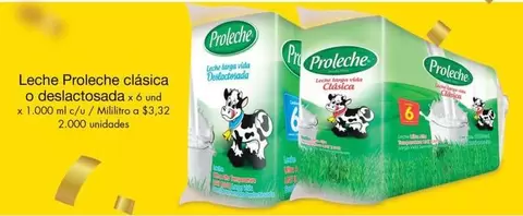 Proleche - Leche  clásica o deslactosada