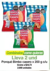 Bimbo - Ponqué  casero