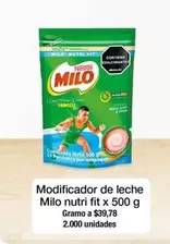 Milo - Modificador de leche nutri fit
