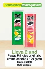 Pringles - Papas  original o crema cebolla