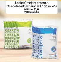 Granjera - Leche entera o deslactosada