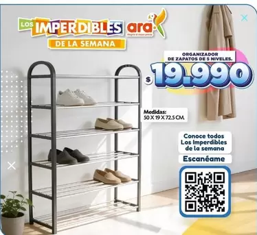Organizador de zapatos de 5 niveles