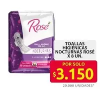 Rosé - Toallas higiénicas nocturnas