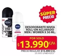 Nivea - ROLL-ON ACLARADO MEN / WOMEN