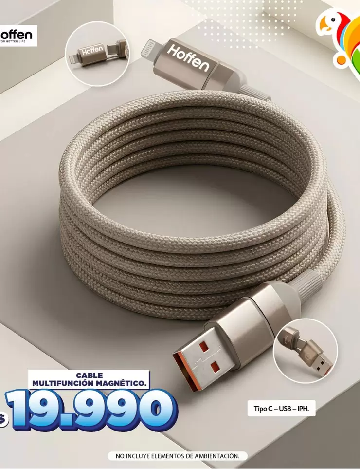 Hoffen - Cable Multifuncion Magnetico