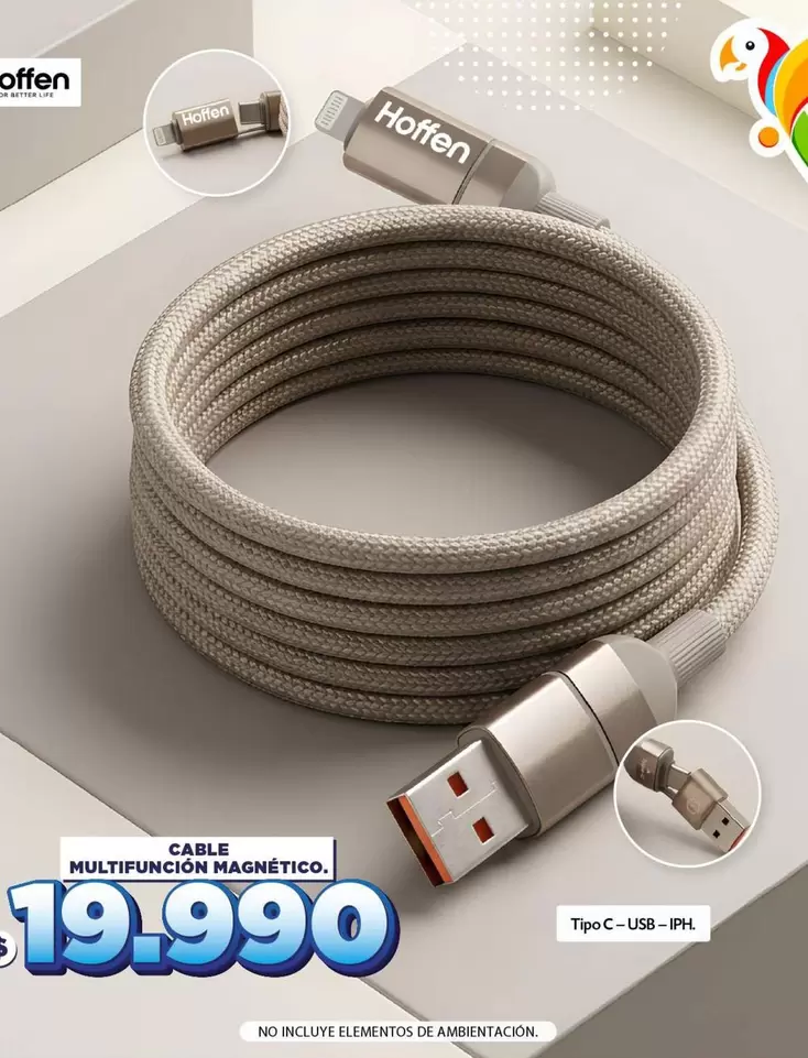Hoffen - CABLE MULTIFUNCION MAGNETICO