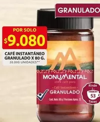 CAFÉ INSTANTÁNEO GRANULADO