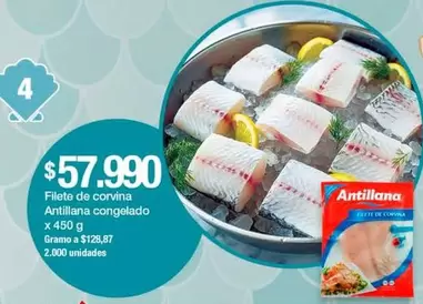 Antillana - Filete de corvina congelado