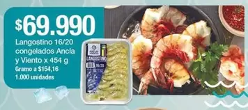 Langostino 16/20 congelados