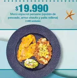 Menú -  especial peruano