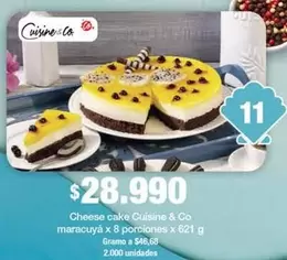 Cuisine & Co - Cheese cake maracuyá