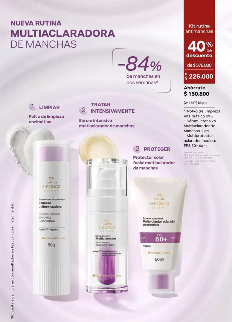 Natura - Rutina Multiaclaradora de Manchas