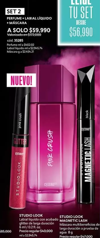 Lash - PERFUME + LABIAL LÍQUIDO + MASCARA