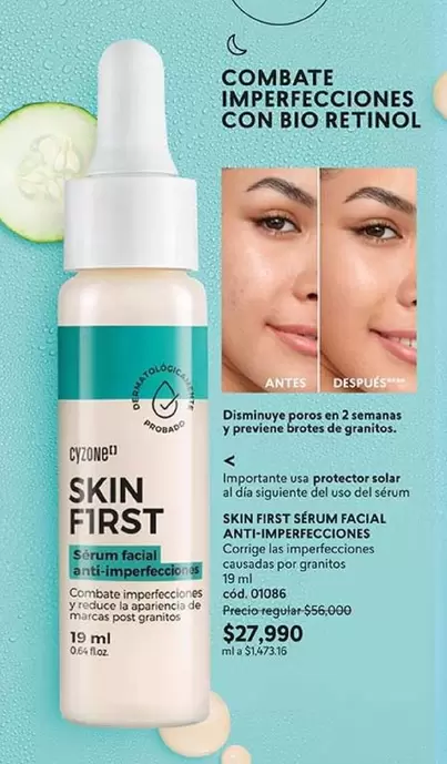 Combate - SKIN FIRST SERUM FACIAL ANTI-IMPERFECCIONES