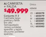 XS - CAMISETA + FALDA