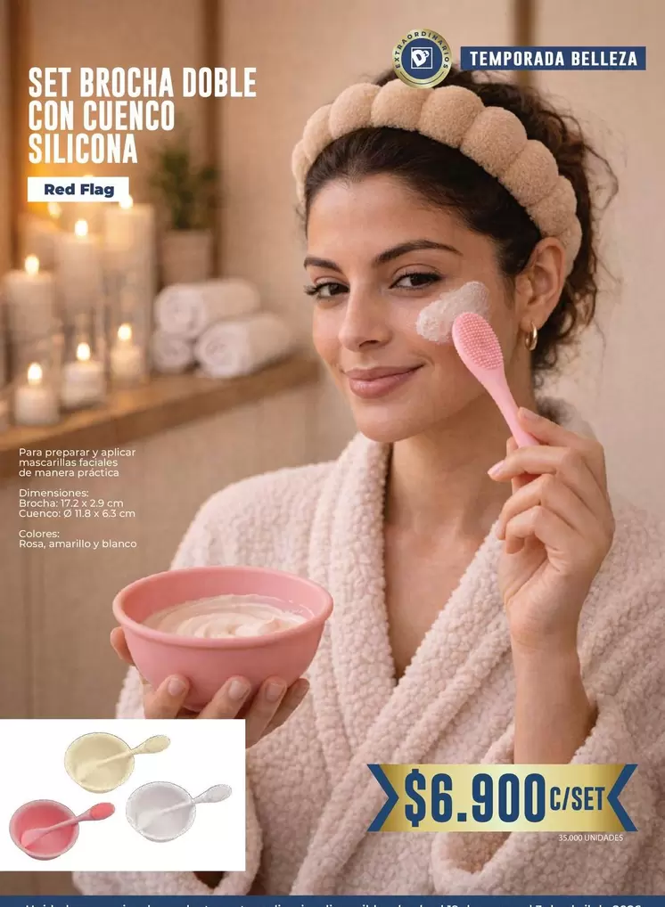 SET BROCHA DOBLE CON CUENCO SILICONA