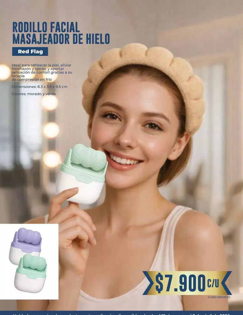 RODILLO FACIAL MASAJEADOR DE HIELO