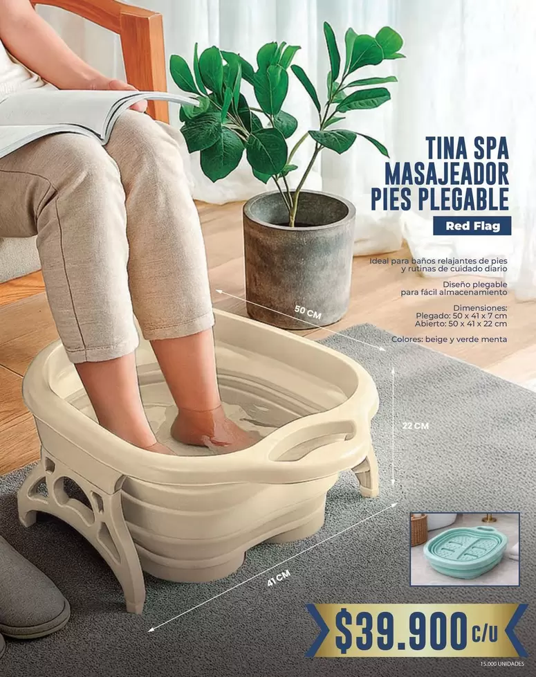 TINA SPA MASAJEADOR PIES PLEGABLE