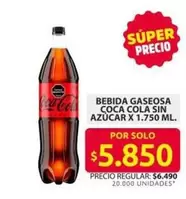 Coca Cola - BEBIDA GASEOSA SIN AZÚCAR