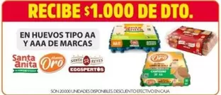 Santa Anita - Huevos tipo AA y AAA