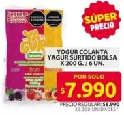 Colanta - YOGUR COLANTA YAGUR SURTIDO BOLSA