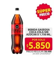 Coca Cola - BEBIDA GASEOSA SIN AZUCAR