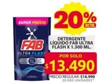 Fab - DETERGENTE LÍQUIDO ULTRA FLASH