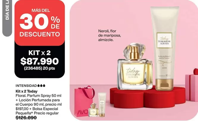 Avon - Kit x 2 Today Floral Parfum Spray 50 ml + Loción Perfumada para el Cuerpo 90 ml