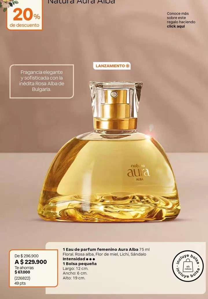 Natura - Eau de parfum feminino Aura Alba