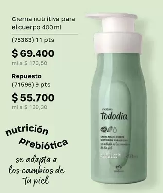 Natura - Crema nutritiva para el cuerpo 400 ml (75363)