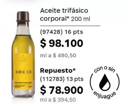 Aceite trifásico corporal* 200 ml