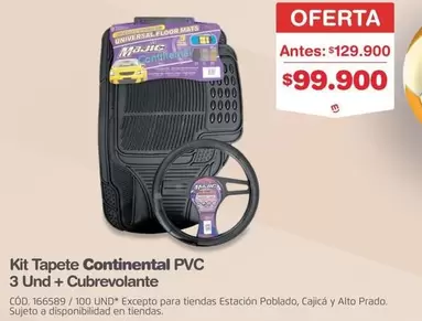 Continental - Kit Tapete  PVC 3 Und + Cubrevolante