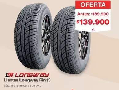 Llantas Longway Rin 13