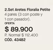 Set Aretes Floralía Petite
