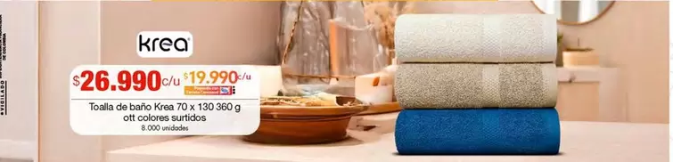 Krea - Toalla de baño