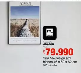 Design - Silla atril blanco 46 x 52 x 82 cm