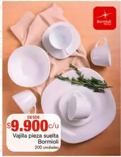 Vajilla pieza suelta